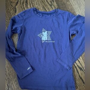 American Girl purple long sleeve tee shirt 7 8
